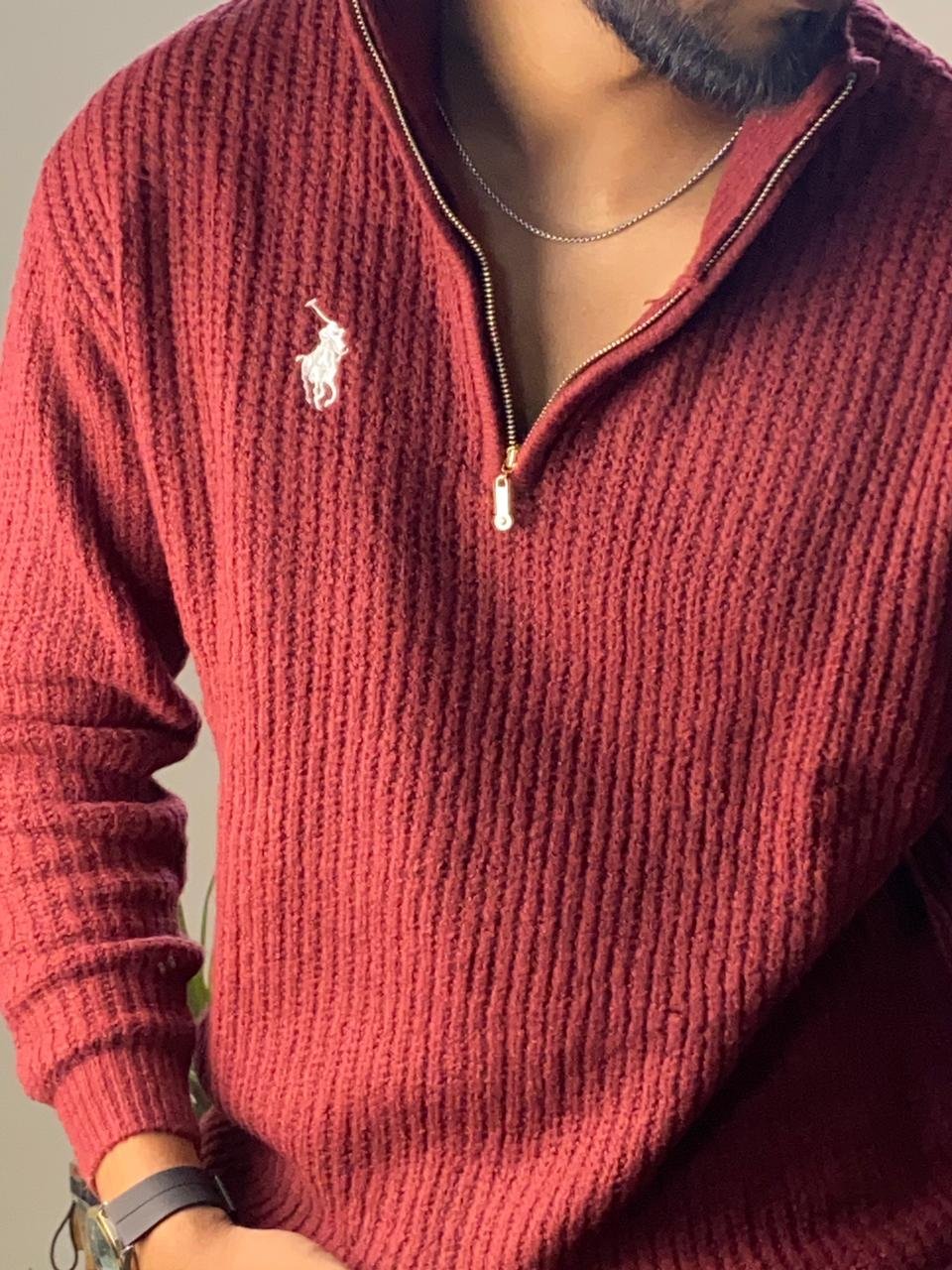RALPH LAUREN HALF ZIPPER SWEATER - Image 7