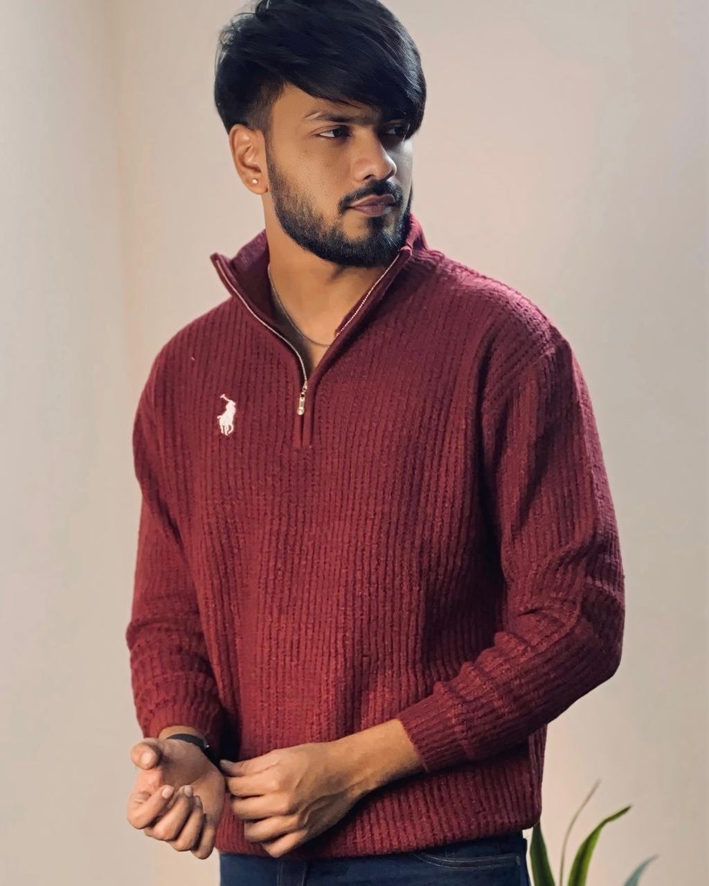 RALPH LAUREN HALF ZIPPER SWEATER - Image 4