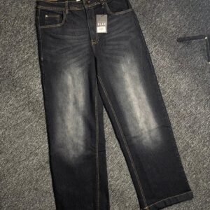 STRAIGHT CUT BAGGY DENIM PANTS